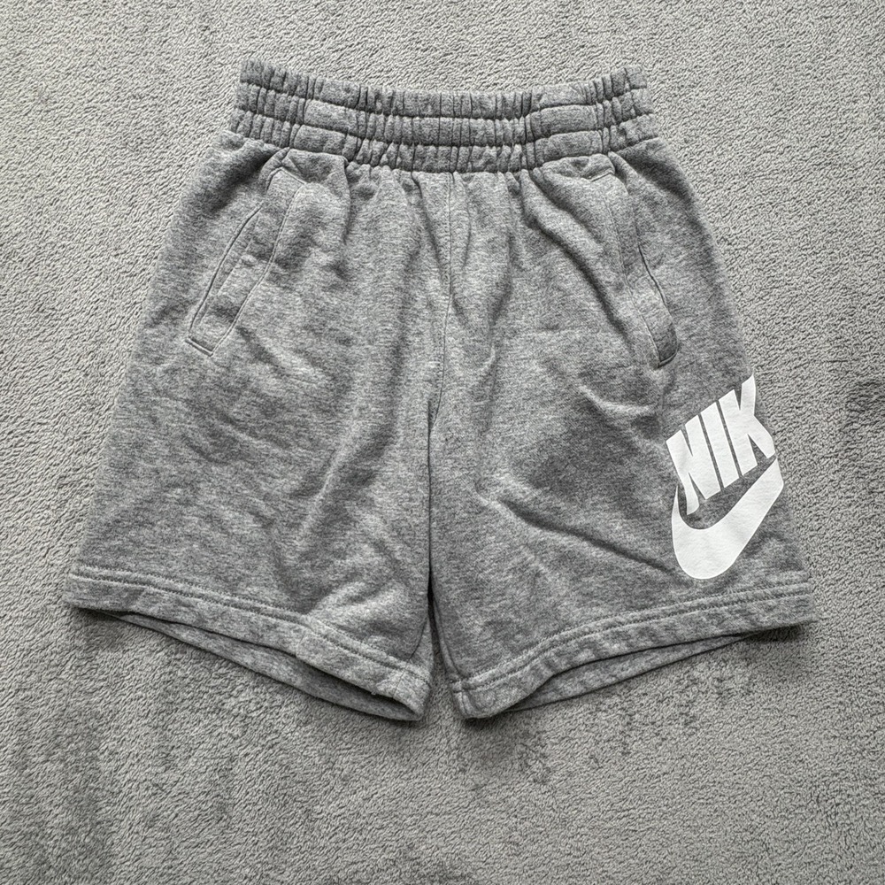 Nike Shorts Youth Medium Fleece Athletic Casual FD2997-063 Swoosh Cotton